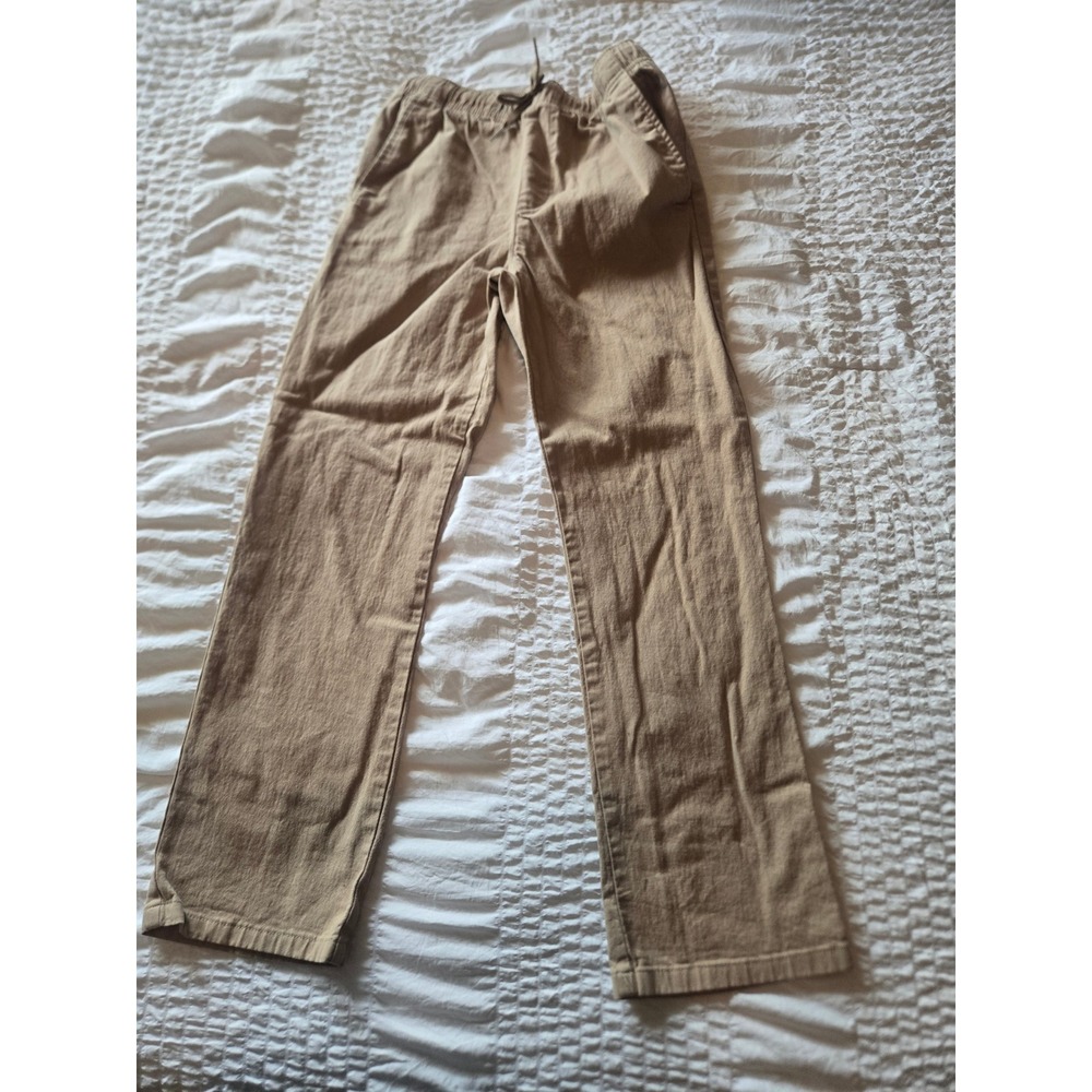 Old Navy Boys XL 14-16 Khaki Tan Straight Built-In Flex Elastic Waist Pants